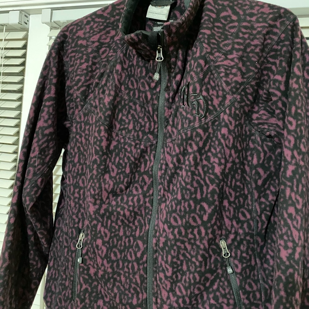 NWOT Harley Davidson purple animal print jacket